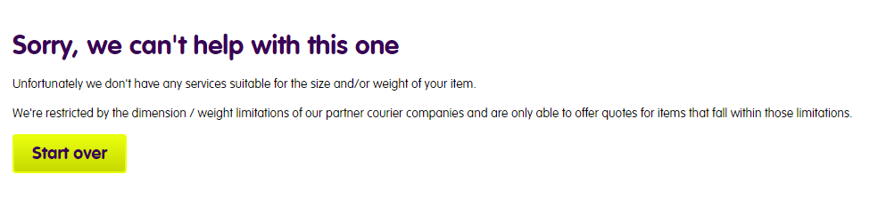 how to ship a large parcel UK