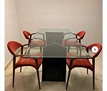 8-seater dining table x 1, Chair x 4