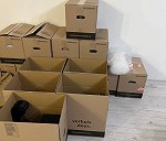 Boxes 51–70, Medium desk x 1, Gaming chair x 1, Bicycle x 1, Potted plant x 3