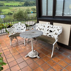 Garden Bench x 1, Garden Chair x 1, Garden table x 1