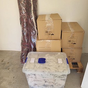 Boxes 1–5, Rug x 2