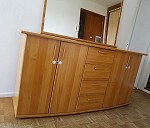 buffet, office chair, baby chair, 1 matress, 1 microwave oven, about 15 boxes