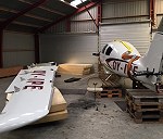 Light plane disassembled