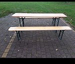 2 stoły i 4 ławki składane