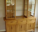display cabinet with glass top