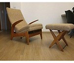 Lounge chair + stool