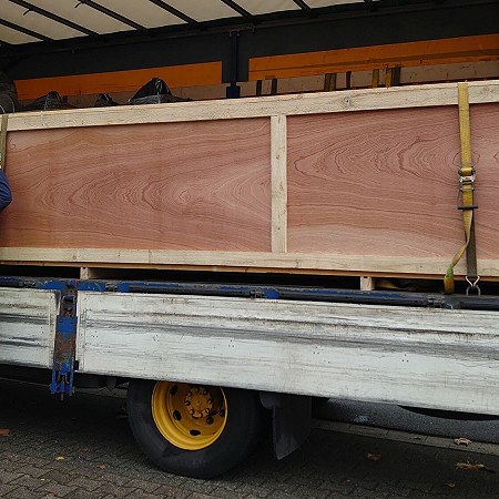 Crated timber boards