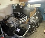 Boxes 31–50, Bicycle x 2, Garden trampoline x 1, Large desk x 2, Garden table x 1, Barbeque x 1, Kok