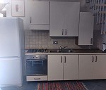 Kitchen cabinet x 2, Kitchen sink x 1, Chest of drawers small x 2, Fridge freezer x 1, Built-in oven