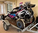 Kart cross (Buggy de carreras) en remolque ligero y piezas